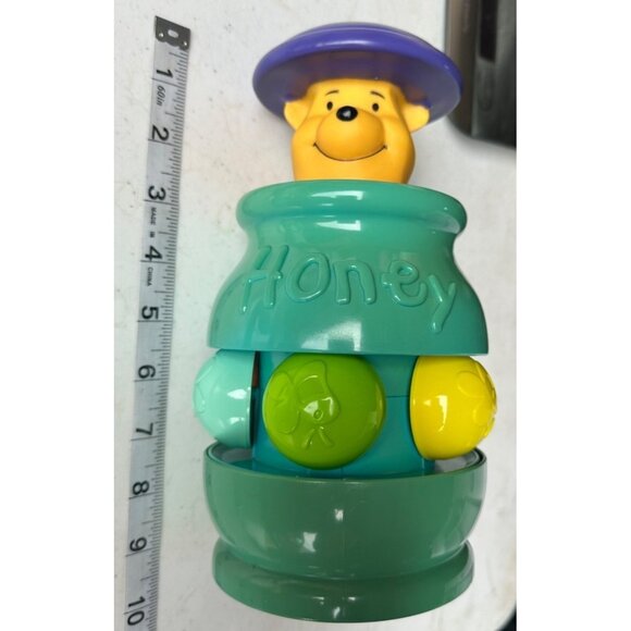 VINTAGE Mattel Disney Winnie The Pooh Spinning Honey Pot Pop-Up Baby Toy - Picture 7 of 11